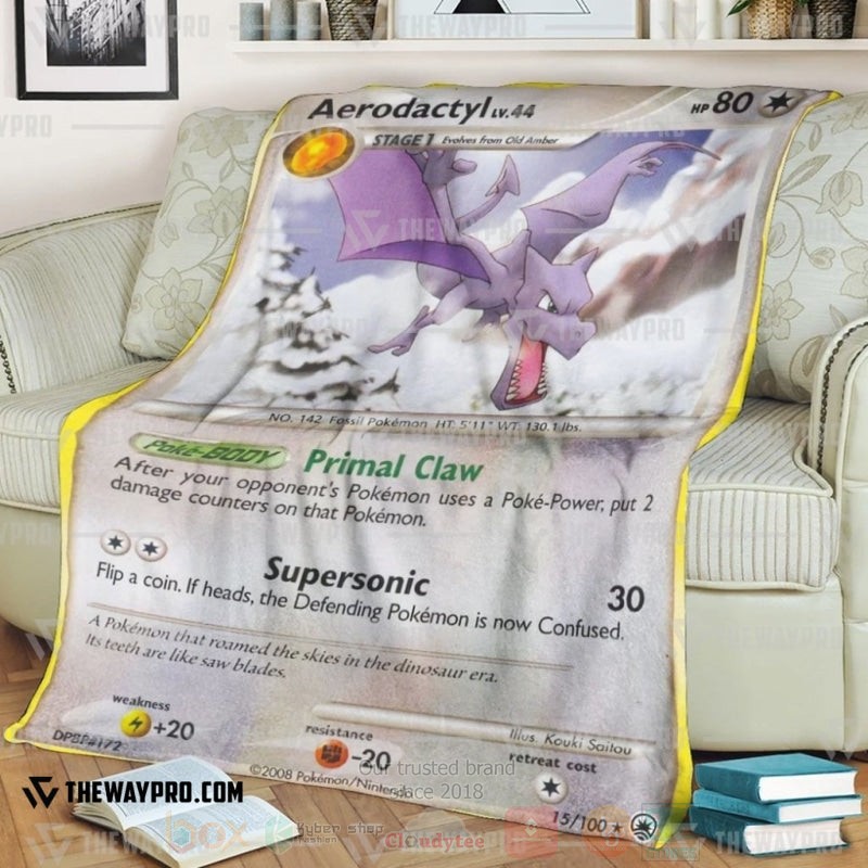 Anime Pokemon Aerodactyl Blanket 2 Anime Pokemon Aerodactyl Blanket 2