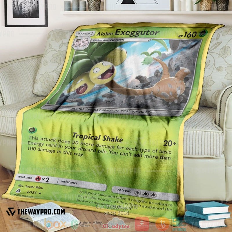 Anime Pokemon Alolan Exeggutor Forbidden Light Soft Blanket 2 Anime Pokemon Alolan Exeggutor Forbidden Light Soft Blanket 2