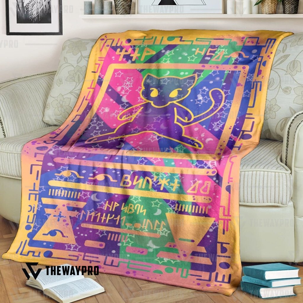 Anime Pokemon Ancient Mew Custom Blanket Anime Pokemon Ancient Mew Custom Blanket