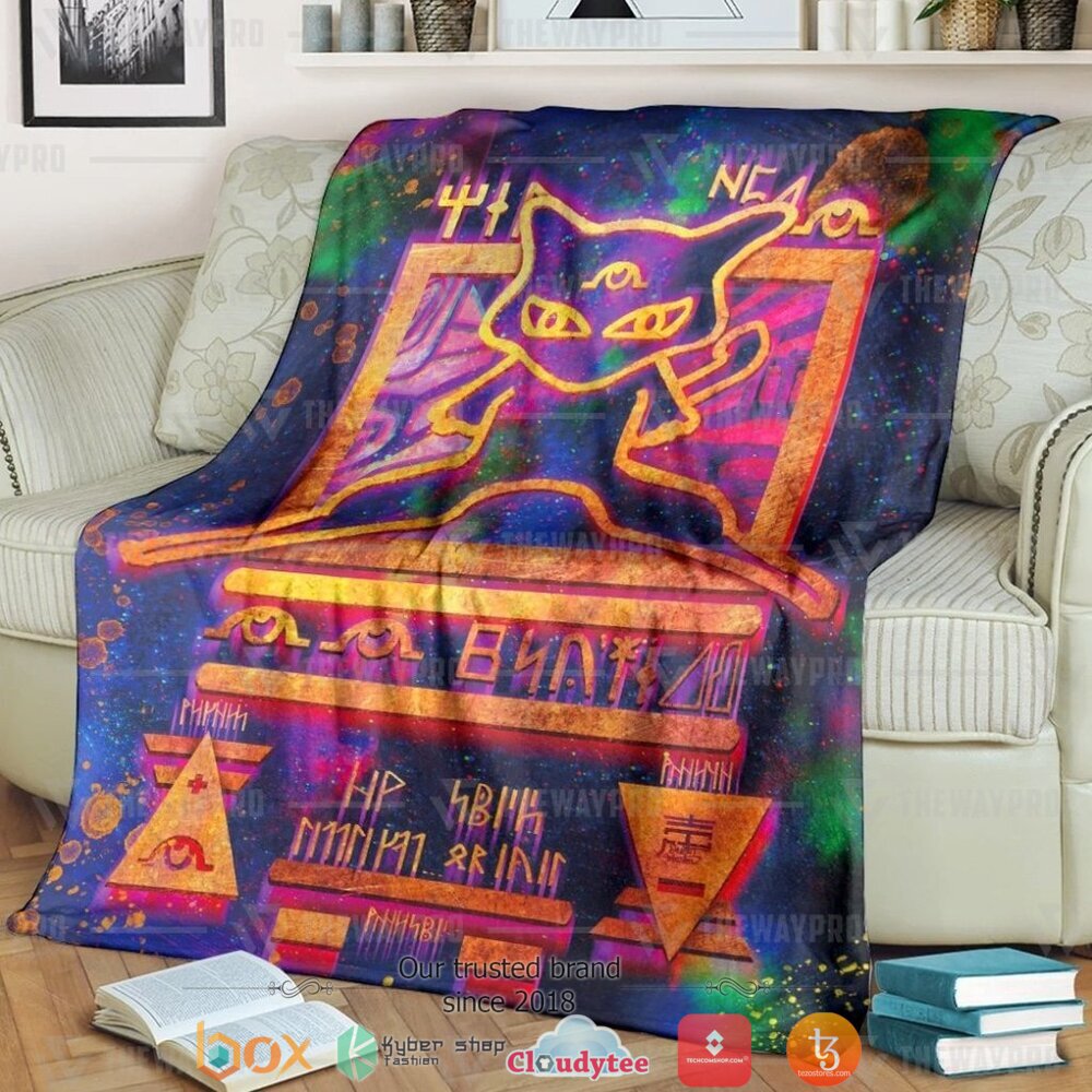 Anime Pokemon Ancient Mew Soft Blanket Anime Pokemon Ancient Mew Soft Blanket