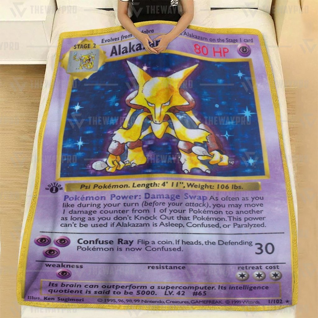 Anime Pokemon Basic Alakazam Blanket Anime Pokemon Basic Alakazam Blanket