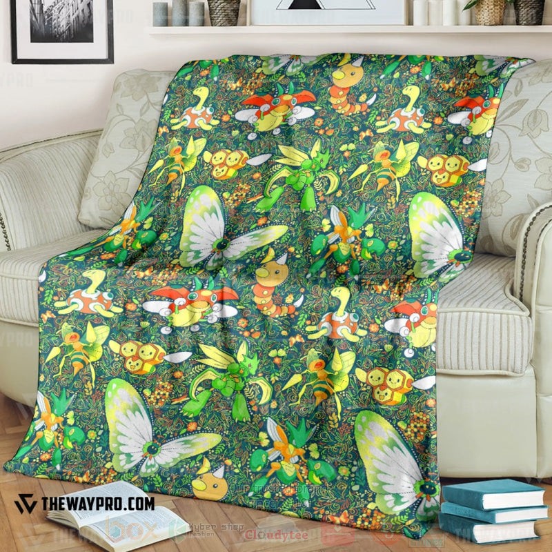 Anime Pokemon Bug Seamless Blanket Anime Pokemon Bug Seamless Blanket