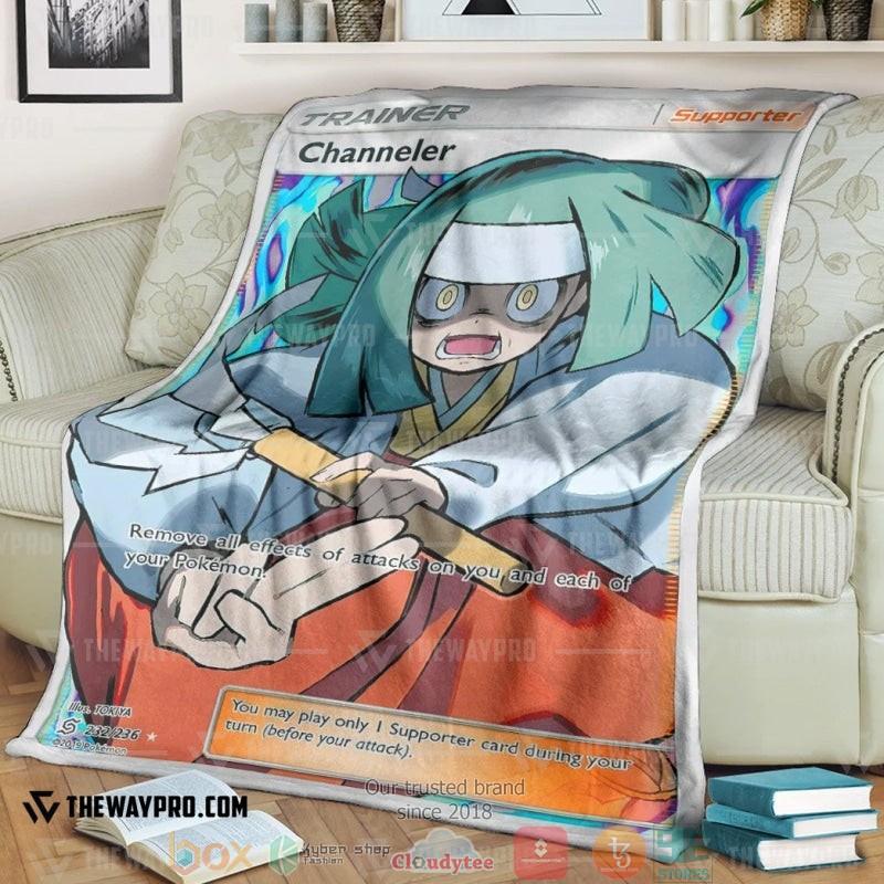 Anime Pokemon Channeler Trainer Soft Blanket Anime Pokemon Channeler Trainer Soft Blanket