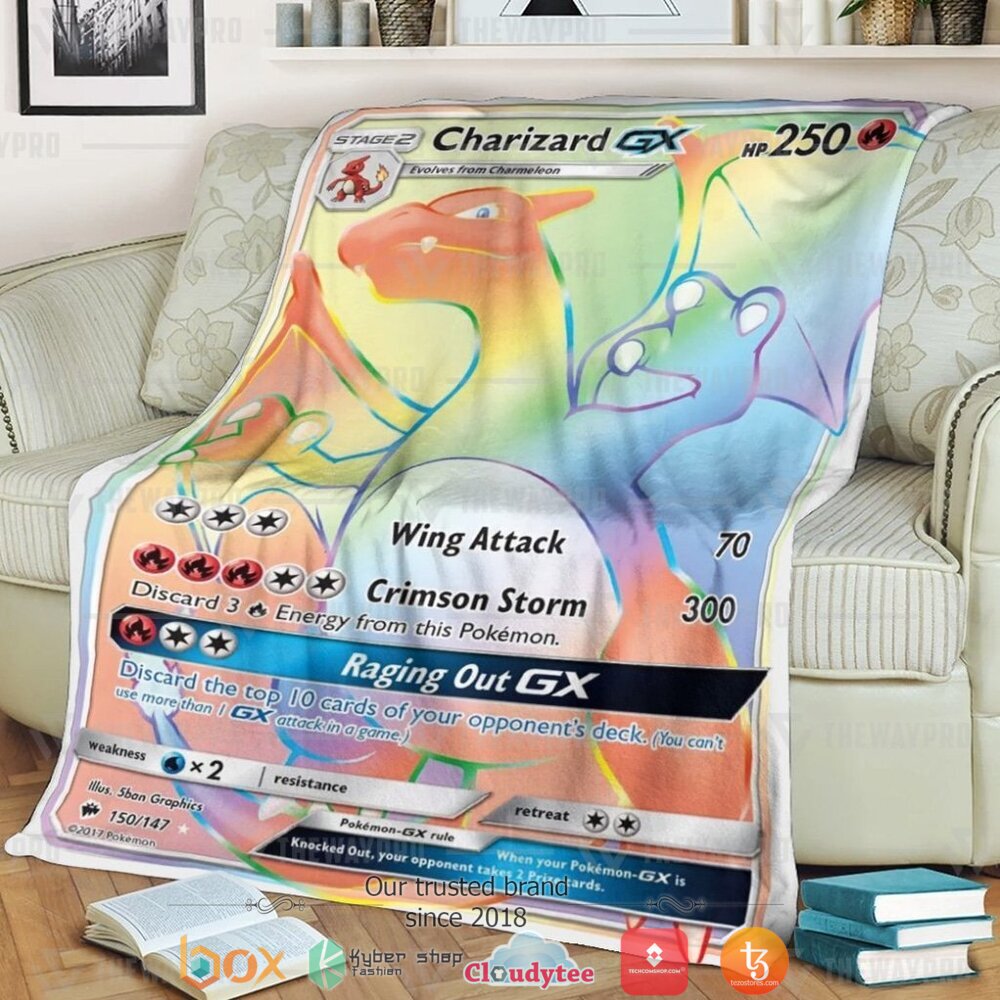 Anime Pokemon Charizard Gx Soft Blanket 2 Anime Pokemon Charizard Gx Soft Blanket 2