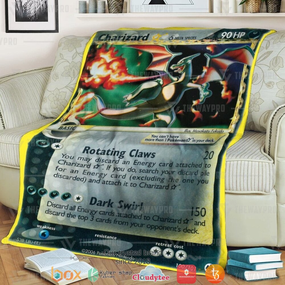 Anime Pokemon Charizard Star Gold Star Dragon Frontiers Soft Blanket 2 Anime Pokemon Charizard Star Gold Star Dragon Frontiers Soft Blanket 2