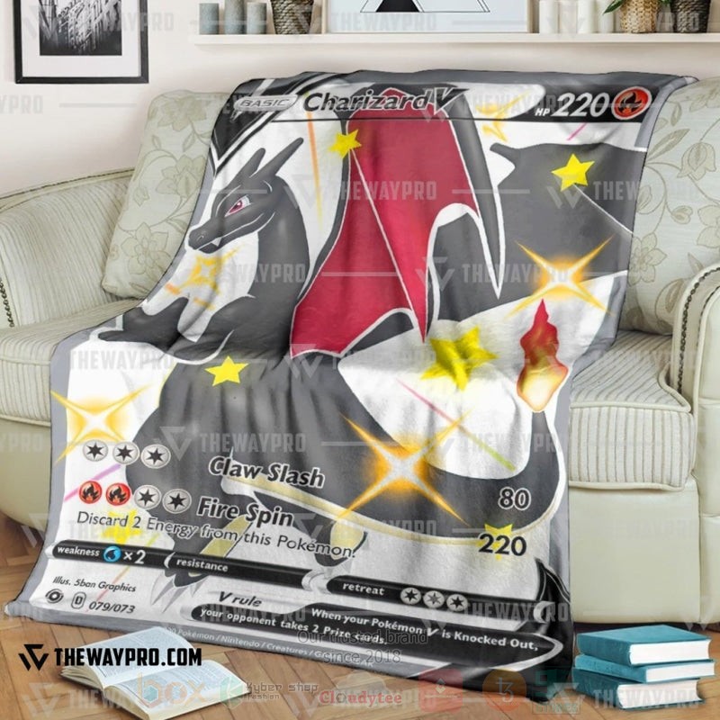 Anime Pokemon Charizard V Blanket Anime Pokemon Charizard V Blanket