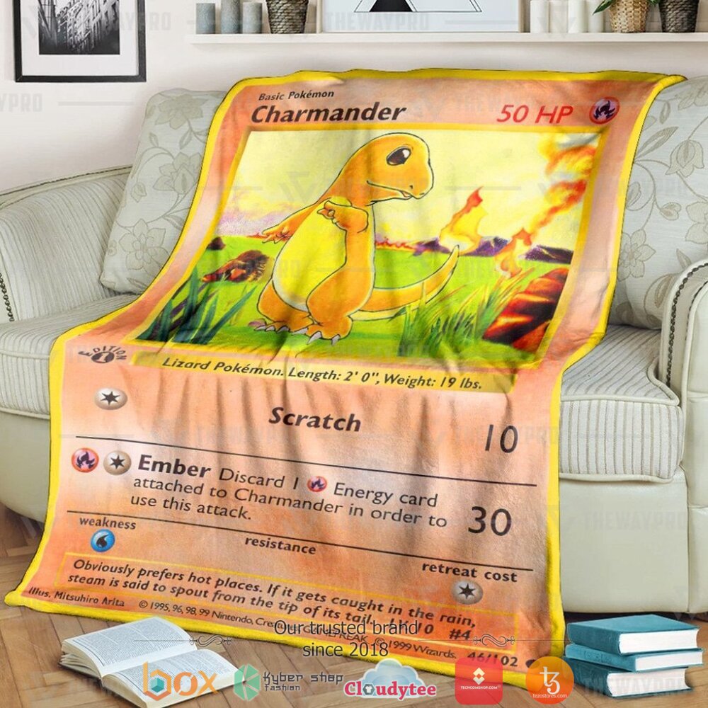 Anime Pokemon Charmander Base Set Soft Blanket Anime Pokemon Charmander Base Set Soft Blanket