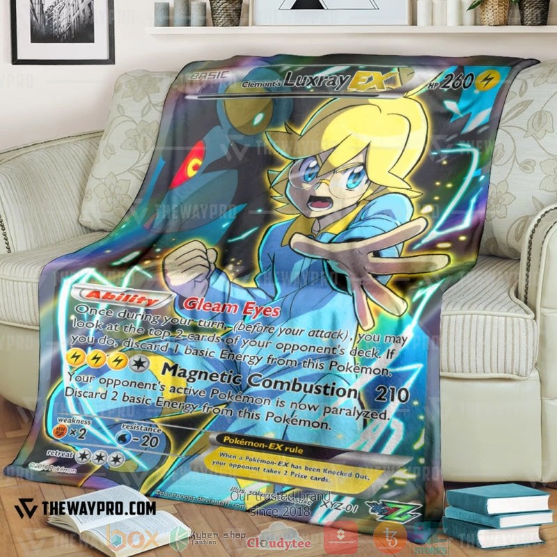 Anime Pokemon Clemonts Luxray Fa Remake Soft Blanket Anime Pokemon Clemonts Luxray Fa Remake Soft Blanket