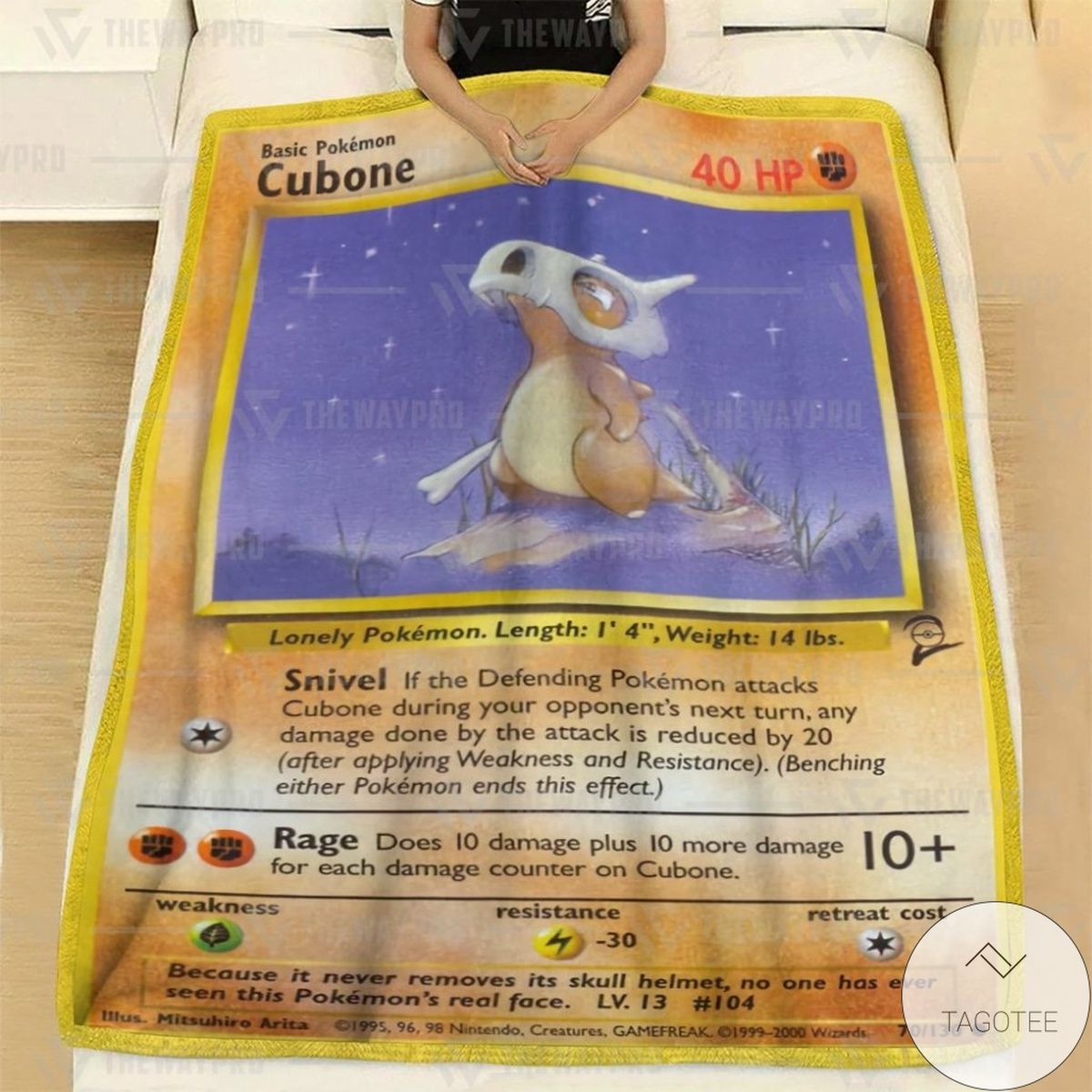 Anime Pokemon Cubone Custom Blanket Anime Pokemon Cubone Custom Blanket
