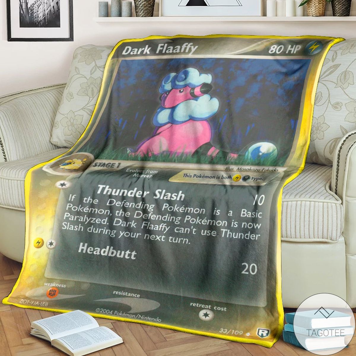 Anime Pokemon Dark Flaaffy Custom Blanket Anime Pokemon Dark Flaaffy Custom Blanket