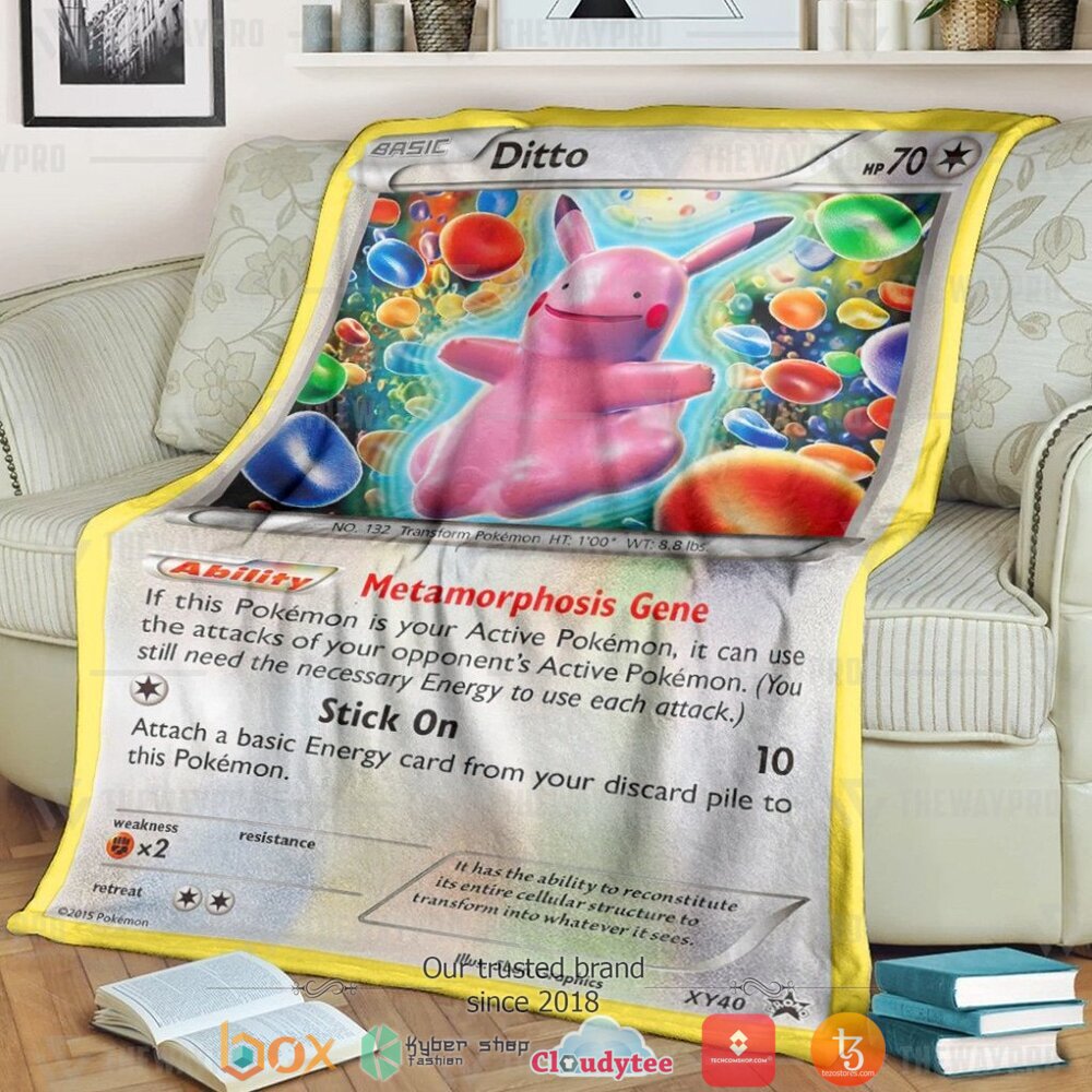 Anime Pokemon Ditto Xy Promos Soft Blanket Anime Pokemon Ditto Xy Promos Soft Blanket
