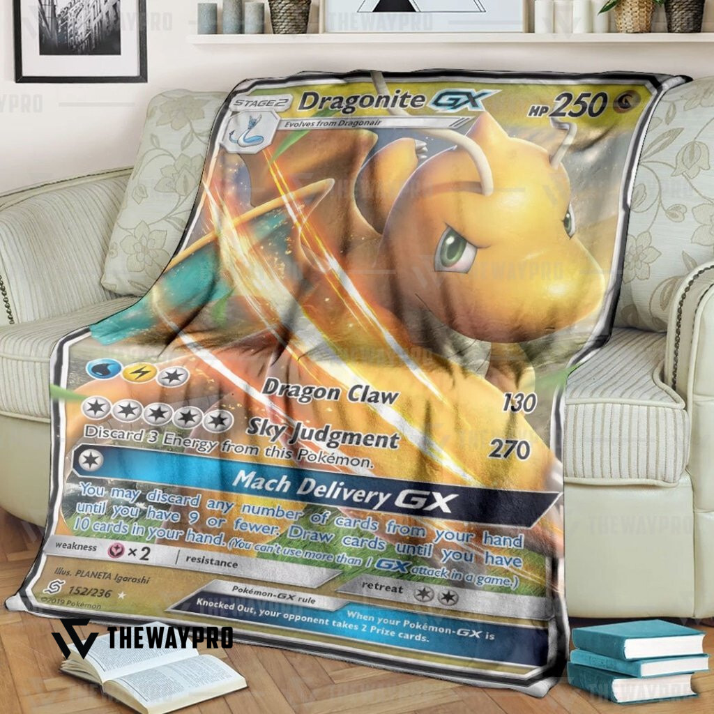 Anime Pokemon Dragonite Gx Blanket Anime Pokemon Dragonite Gx Blanket
