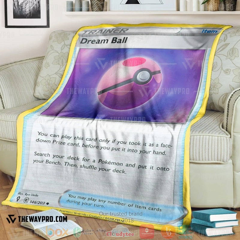 Anime Pokemon Dream Ball Trainer Soft Blanket 2 Anime Pokemon Dream Ball Trainer Soft Blanket 2