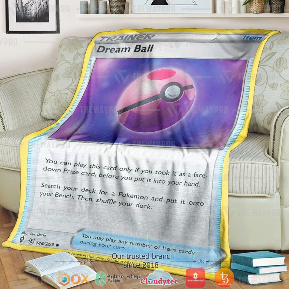 Anime Pokemon Dream Ball Trainer Soft Blanket Anime Pokemon Dream Ball Trainer Soft Blanket