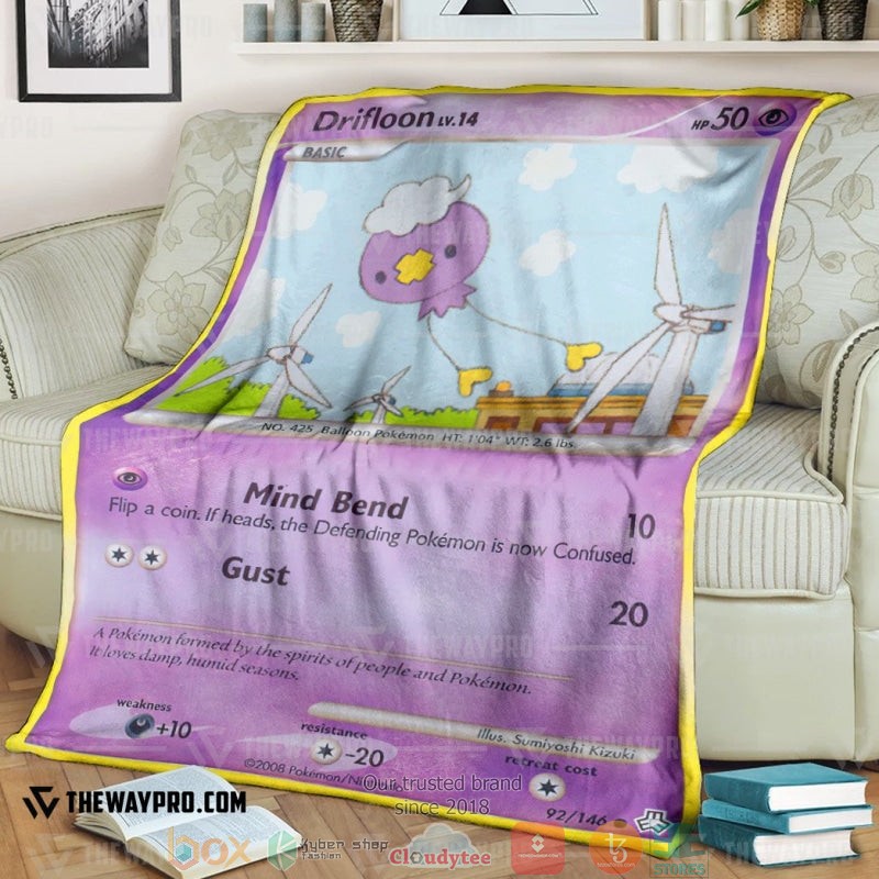Anime Pokemon Drifloon Legends Awakened Soft Blanket 2 Anime Pokemon Drifloon Legends Awakened Soft Blanket 2