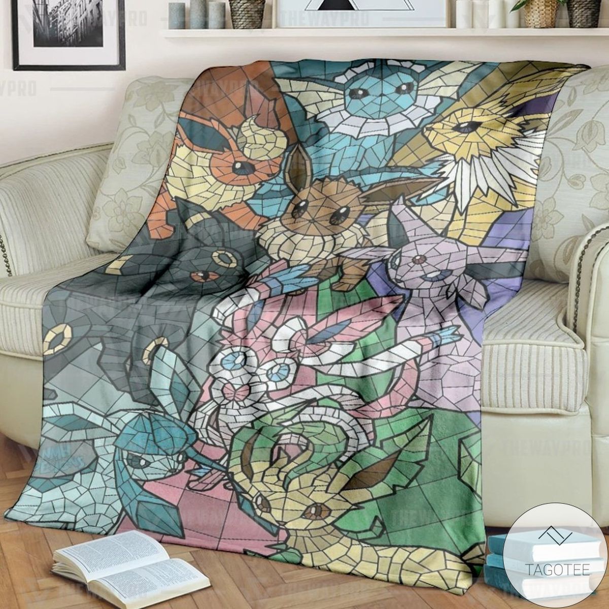 Anime Pokemon Eevee And Eeveelutions Custom Blanket Anime Pokemon Eevee And Eeveelutions Custom Blanket