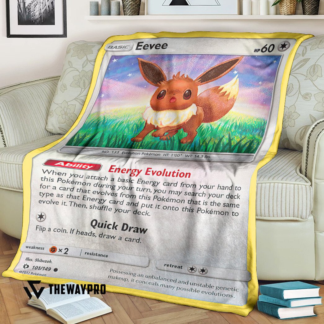 Anime Pokemon Eevee Sun Moon Blanket Anime Pokemon Eevee Sun Moon Blanket
