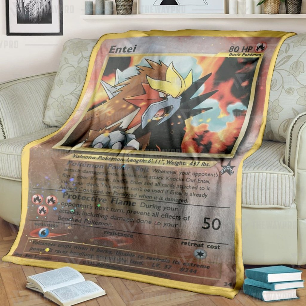 Anime Pokemon Entei Blanket Anime Pokemon Entei Blanket