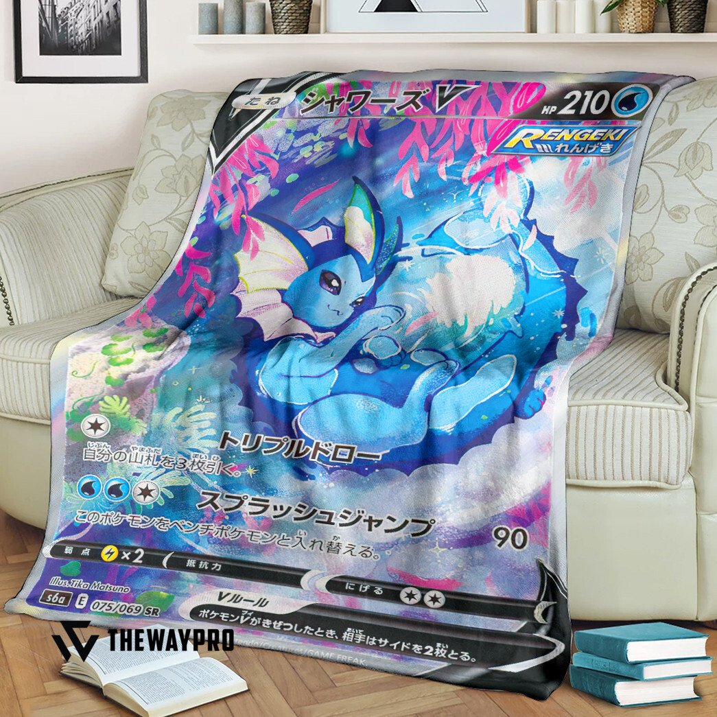 Anime Pokemon Evovling Skies Vaporeon Alternate Blanket Anime Pokemon Evovling Skies Vaporeon Alternate Blanket