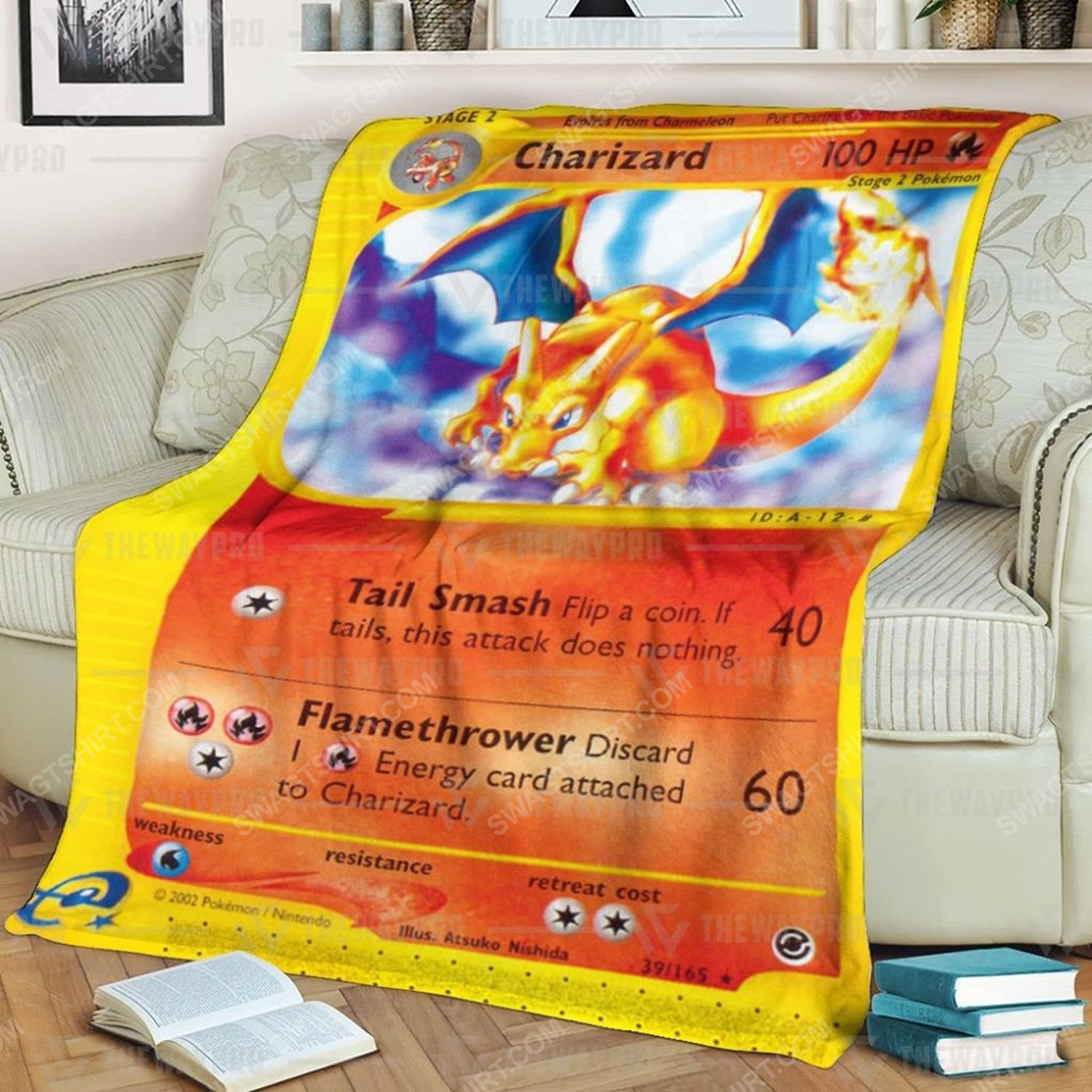 Anime Pokemon Expedition Charizard Full Print Soft Blanket Anime Pokemon Expedition Charizard Full Print Soft Blanket