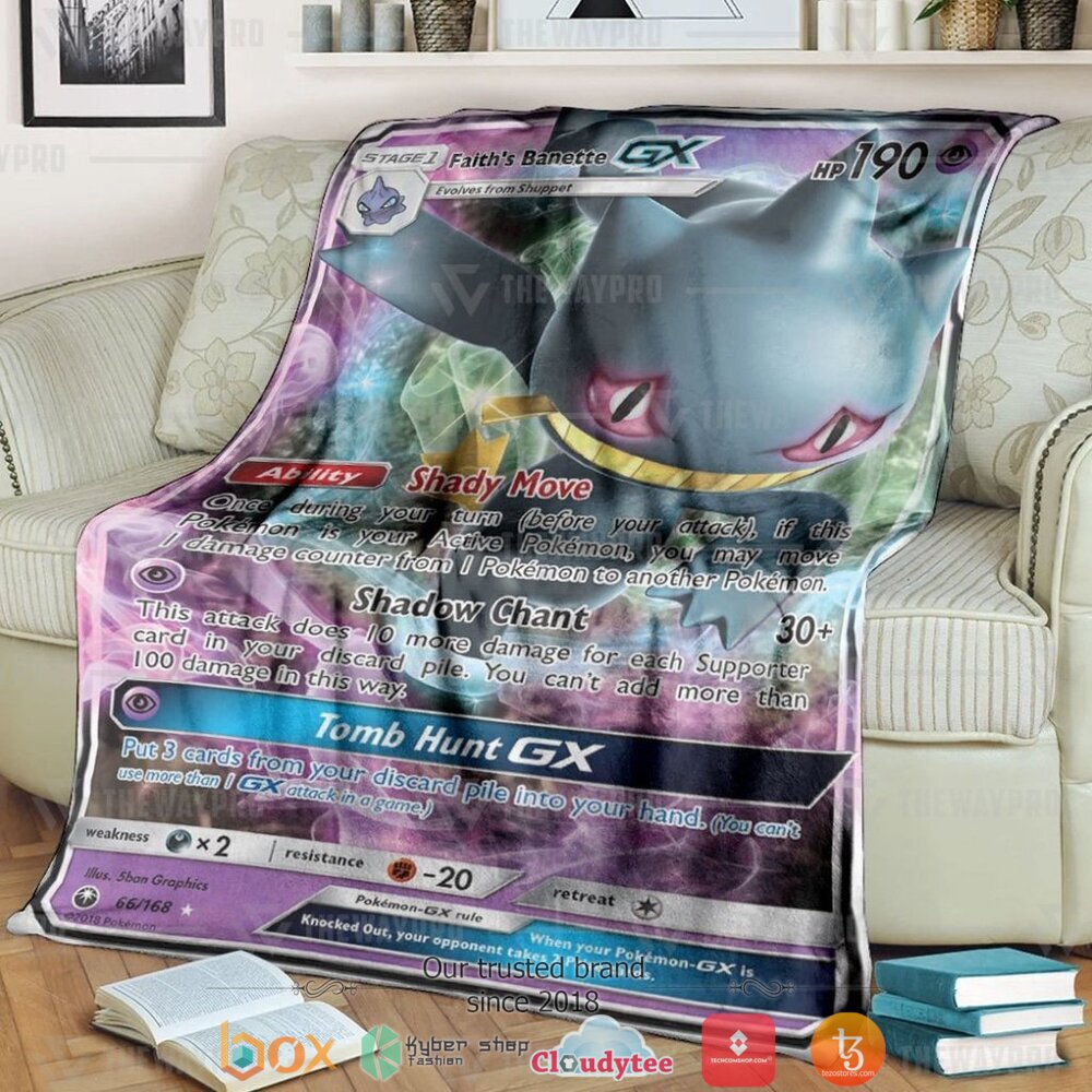 Anime Pokemon Faiths Banette Soft Blanket Anime Pokemon Faiths Banette Soft Blanket