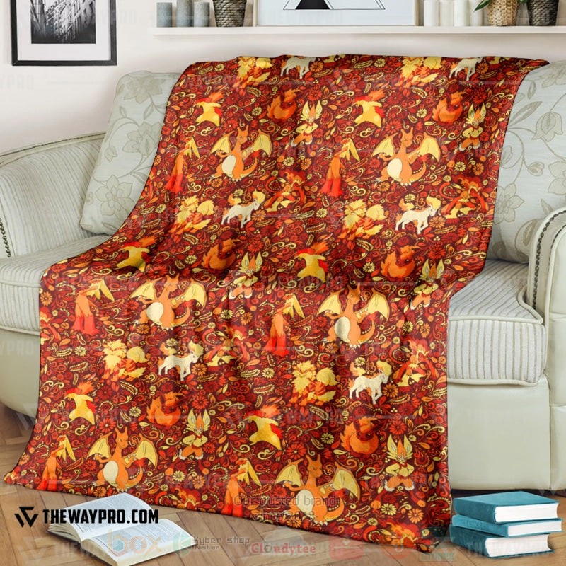 Anime Pokemon Fire Seamless Blanket Anime Pokemon Fire Seamless Blanket