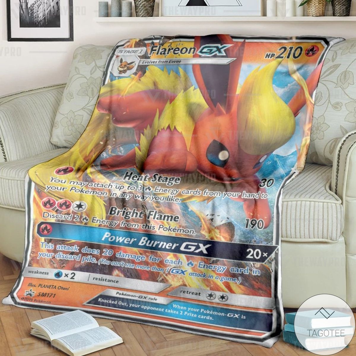 Anime Pokemon Flareon Gx Custom Blanket Anime Pokemon Flareon Gx Custom Blanket