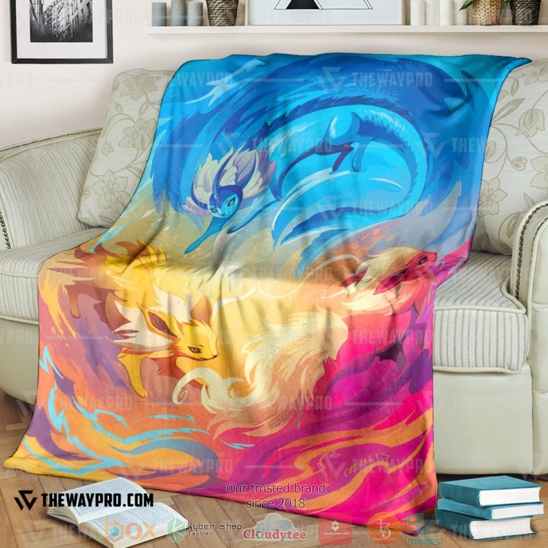 Anime Pokemon Flareon Soft Blanket Anime Pokemon Flareon Soft Blanket