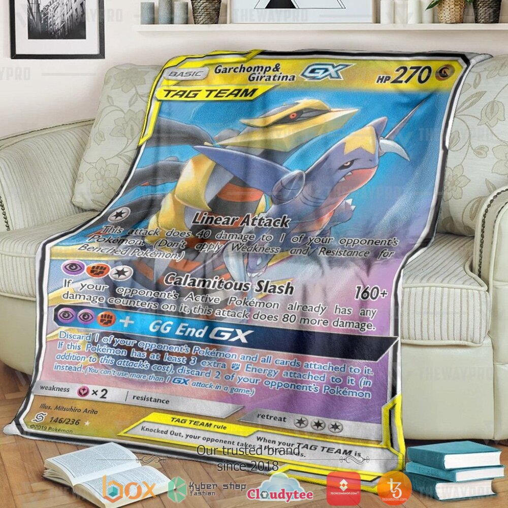 Anime Pokemon Garchomp Giratina Gx Unified Minds Soft Blanket 2 Anime Pokemon Garchomp Giratina Gx Unified Minds Soft Blanket 2