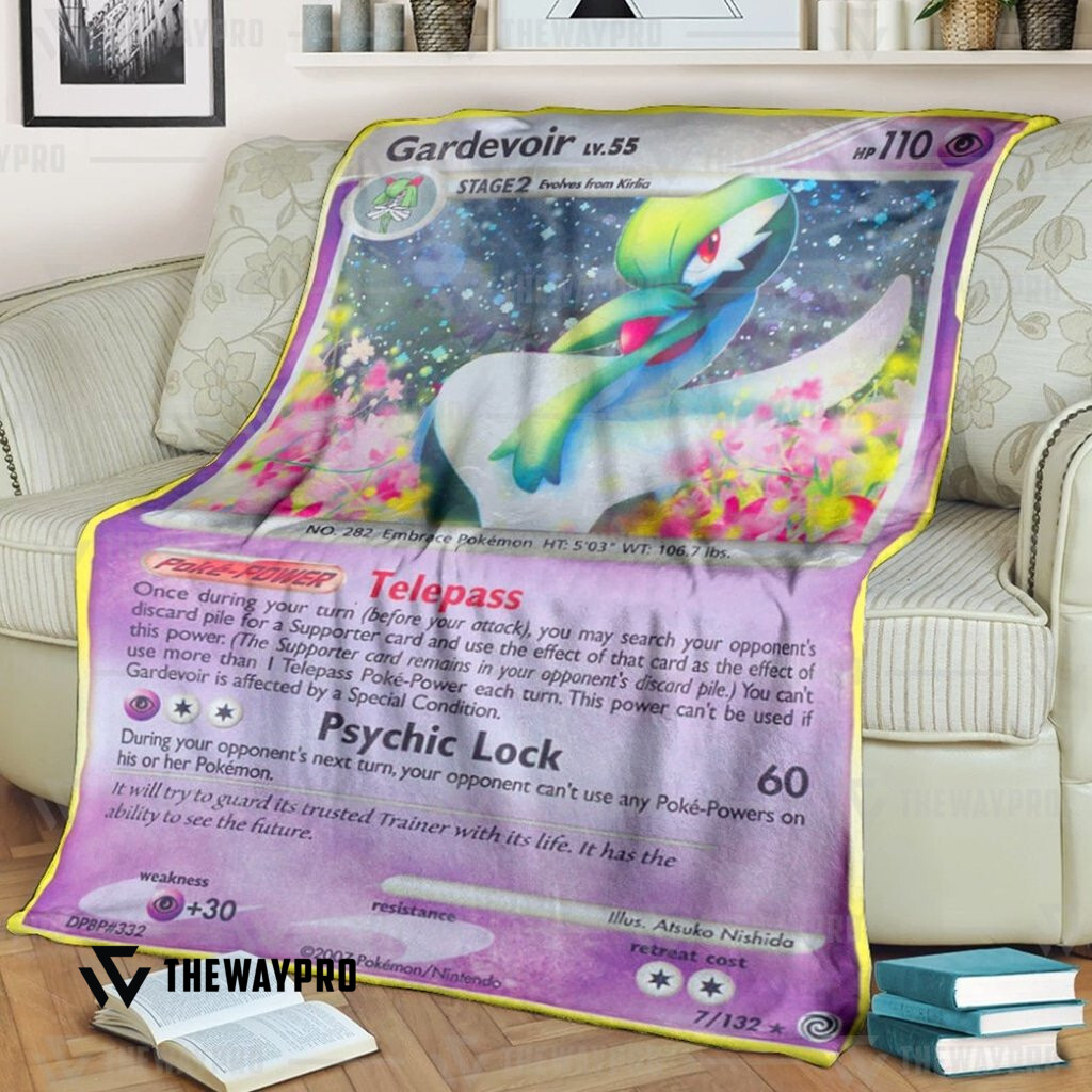 Anime Pokemon Gardevoir Secret Wonders Custom Soft Blanket Anime Pokemon Gardevoir Secret Wonders Custom Soft Blanket