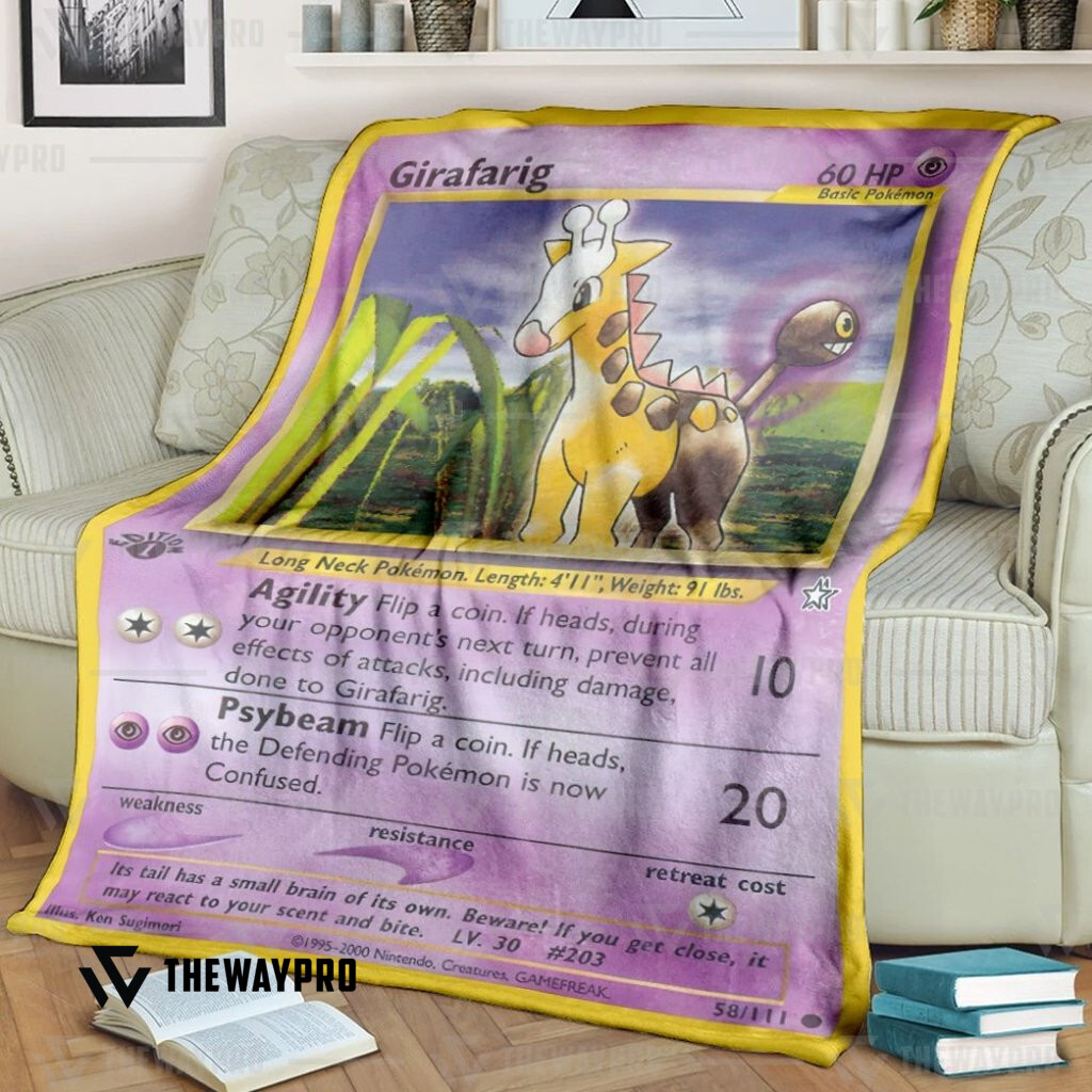 Anime Pokemon Girafarig Blanket 2 Anime Pokemon Girafarig Blanket 2