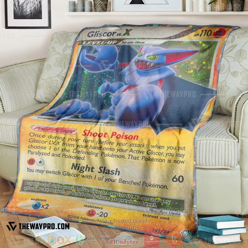 Anime Pokemon Gliscor Lv X Legends Awakened Soft Blanket Anime Pokemon Gliscor Lv X Legends Awakened Soft Blanket