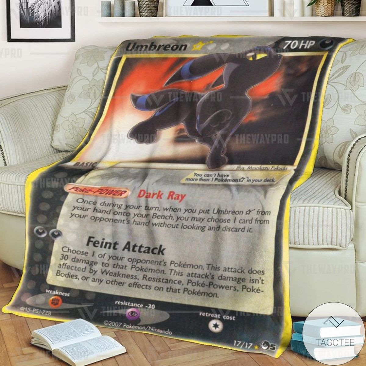 Anime Pokemon Gold Star Umbreon Custom Blanket Anime Pokemon Gold Star Umbreon Custom Blanket