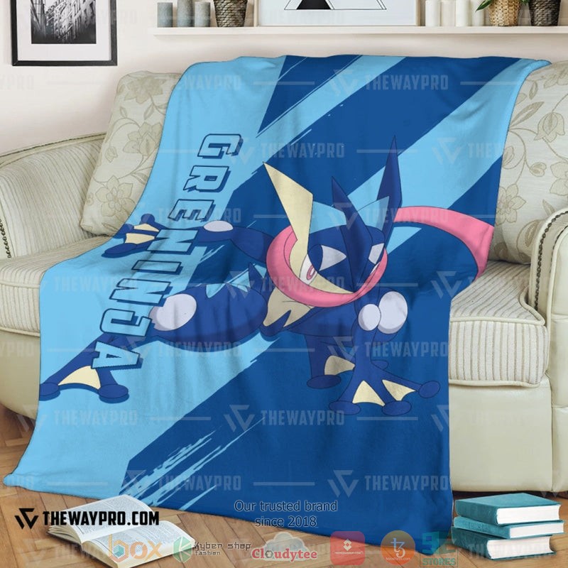 Anime Pokemon Greninja Blue Soft Blanket Anime Pokemon Greninja Blue Soft Blanket
