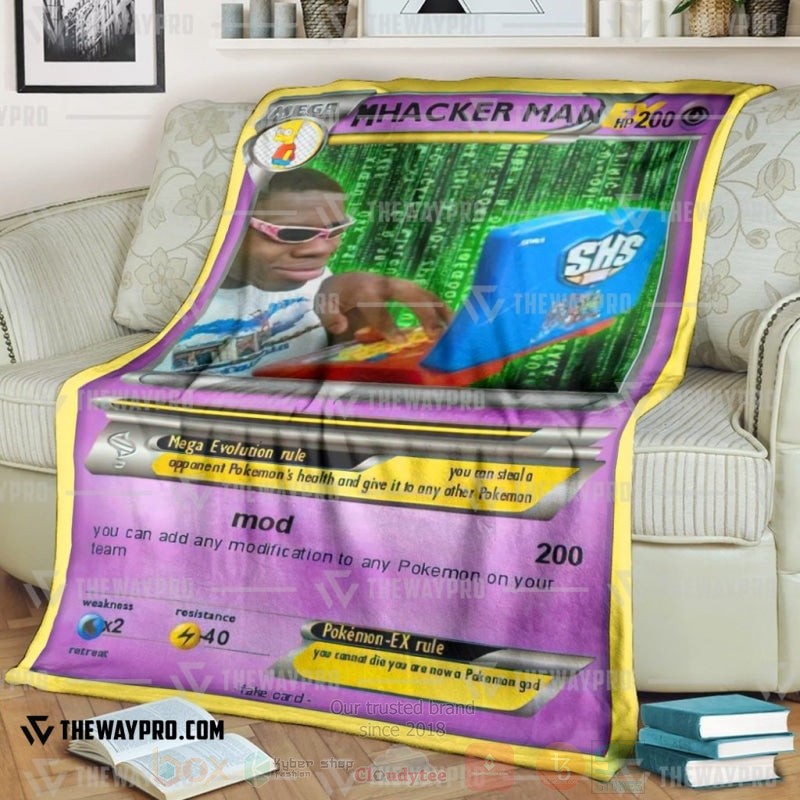 Anime Pokemon Hacker Man Blanket Anime Pokemon Hacker Man Blanket
