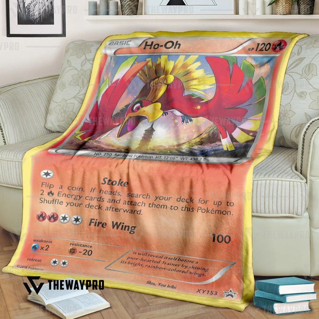 Anime Pokemon Ho Oh Xy Promos Custom Soft Blanket Anime Pokemon Ho Oh Xy Promos Custom Soft Blanket