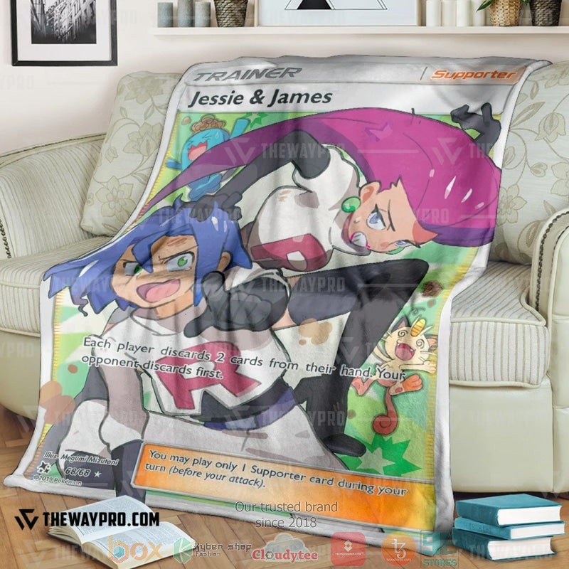 Anime Pokemon Jessie James Trainer Soft Blanket Anime Pokemon Jessie James Trainer Soft Blanket