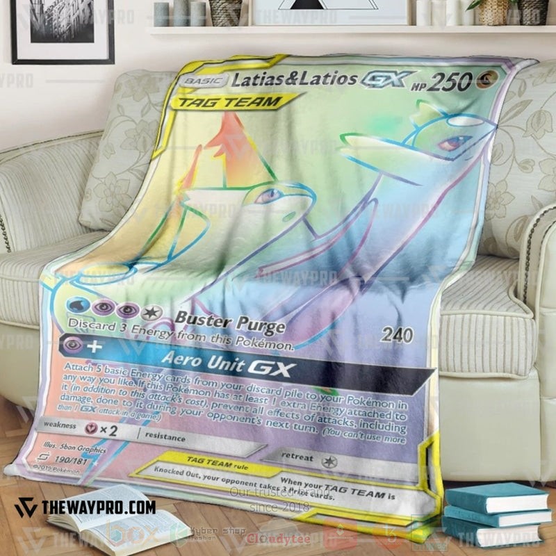Anime Pokemon Latias And Latios Blanket Anime Pokemon Latias And Latios Blanket