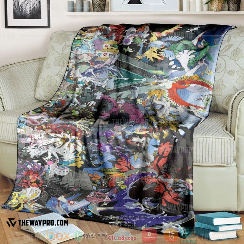 Anime Pokemon Legendary Soft Blanket 2 Anime Pokemon Legendary Soft Blanket 2