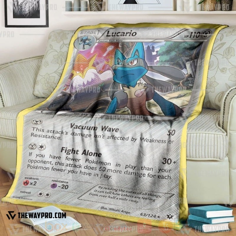 Anime Pokemon Lucario Xy Fates Collide Blanket 2 Anime Pokemon Lucario Xy Fates Collide Blanket 2