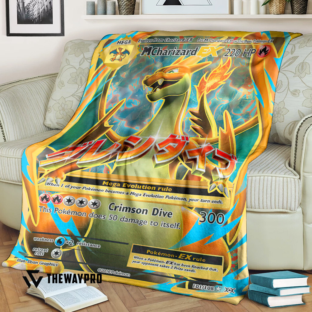 Anime Pokemon M Charizard Ex Evolutions Blanket Anime Pokemon M Charizard Ex Evolutions Blanket