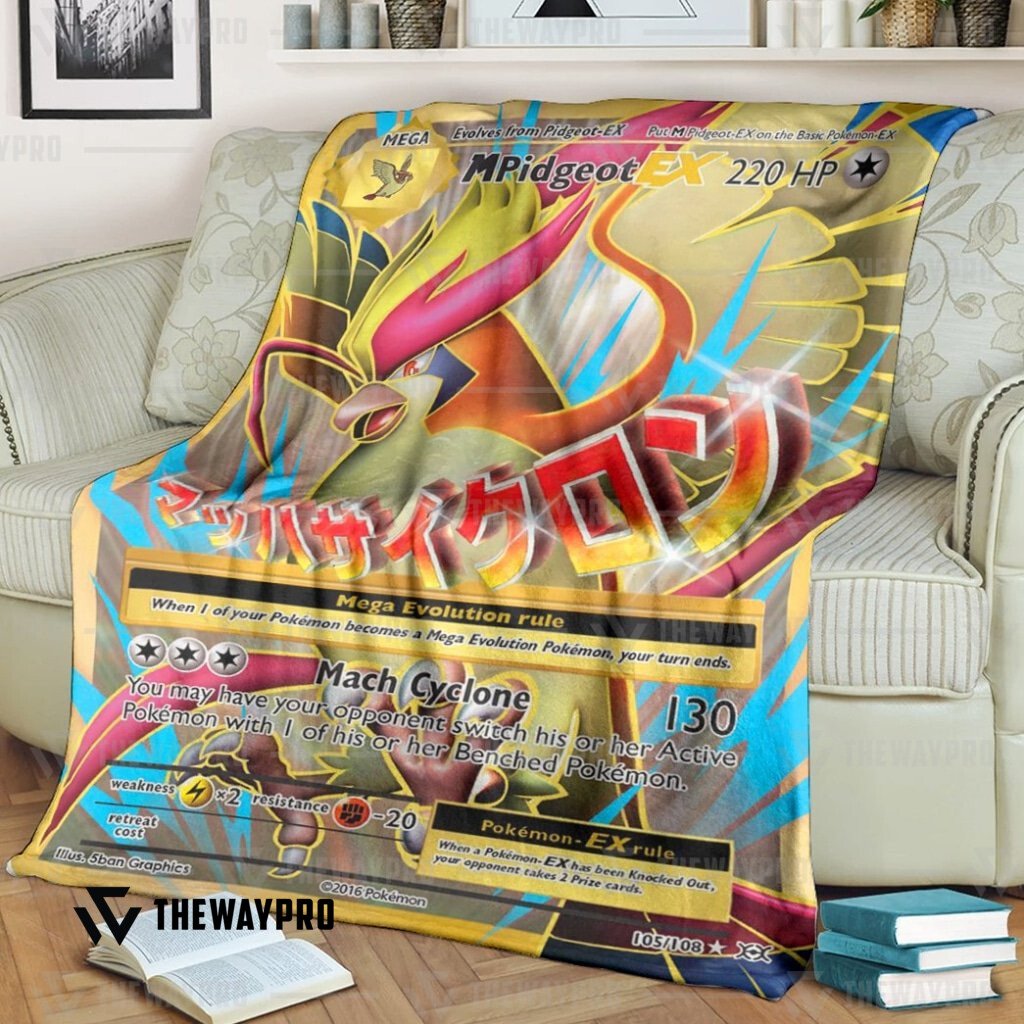 Anime Pokemon M Pidgeot Evolutions Blanket Anime Pokemon M Pidgeot Evolutions Blanket