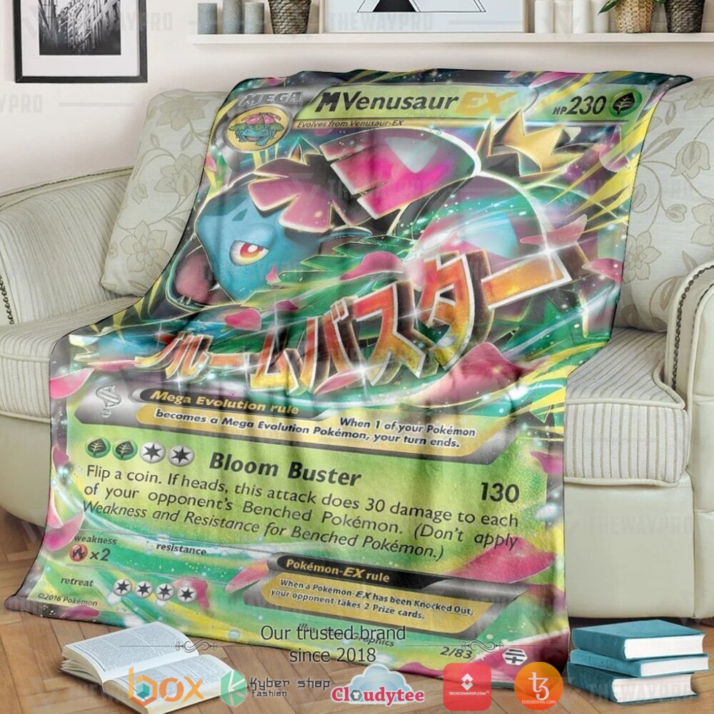 Anime Pokemon M Venusaur Ex Soft Blanket Anime Pokemon M Venusaur Ex Soft Blanket