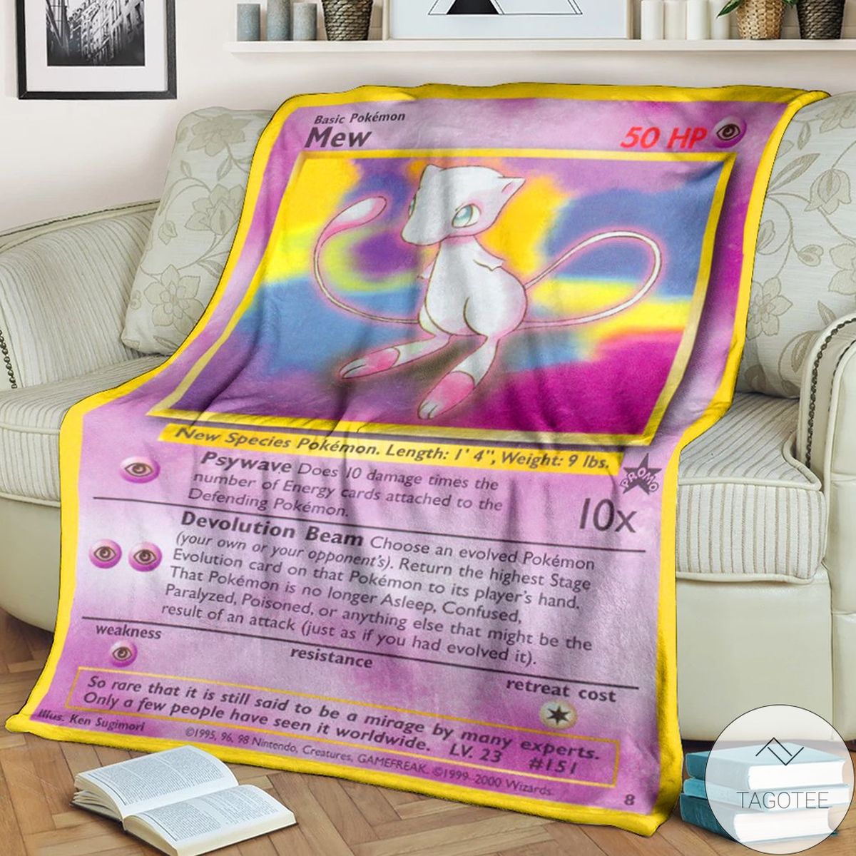 Anime Pokemon Mew Wizards Black Star Custom Blanket Anime Pokemon Mew Wizards Black Star Custom Blanket