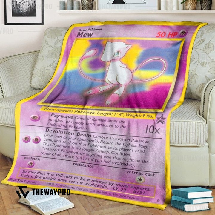 Anime Pokemon Mew Wizards Black Star Quilt Blanket Anime Pokemon Mew Wizards Black Star Quilt Blanket