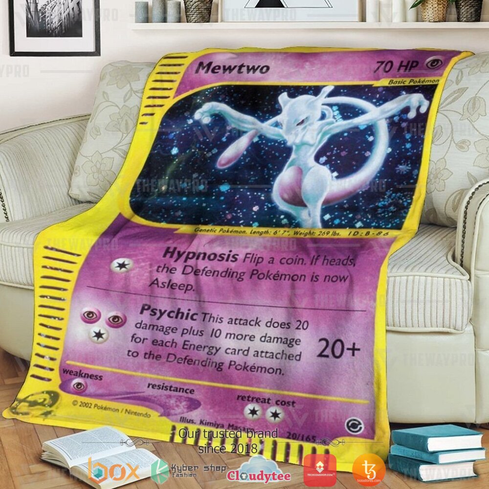 Anime Pokemon Mewtwo Expedition Soft Blanket 2 Anime Pokemon Mewtwo Expedition Soft Blanket 2