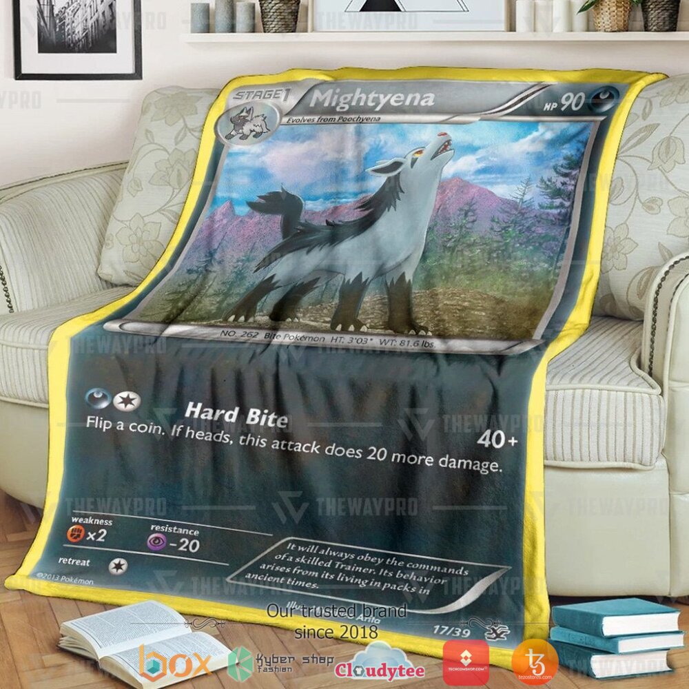 Anime Pokemon Mightyena Kalos Starter Set Soft Blanket Anime Pokemon Mightyena Kalos Starter Set Soft Blanket