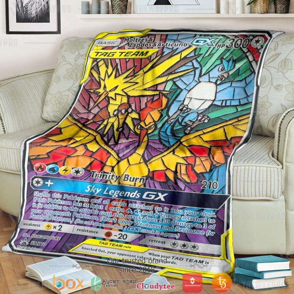 Anime Pokemon Moltres Zapdos Articuno Gx Soft Blanket Anime Pokemon Moltres Zapdos Articuno Gx Soft Blanket