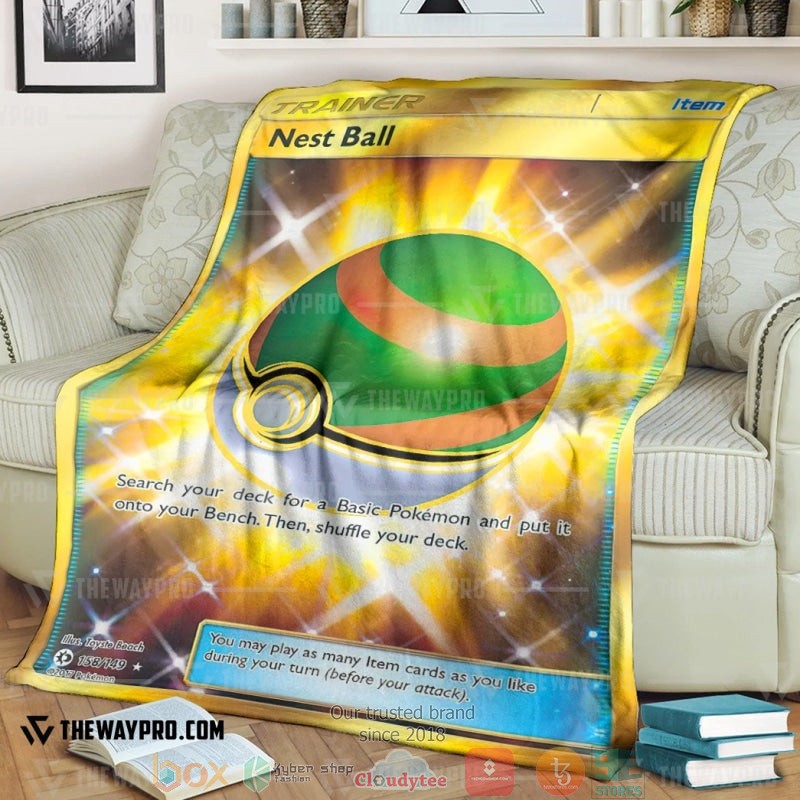 Anime Pokemon Nest Ball Trainer Soft Blanket 2 Anime Pokemon Nest Ball Trainer Soft Blanket 2