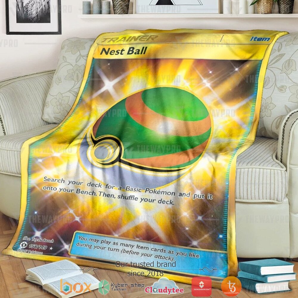 Anime Pokemon Nest Ball Trainer Soft Blanket Anime Pokemon Nest Ball Trainer Soft Blanket
